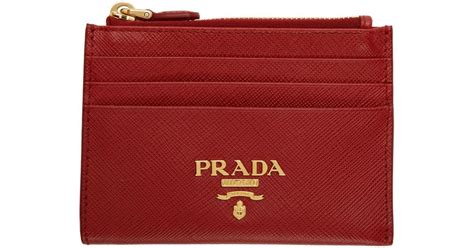 prada zip card case|Prada card holder with zipper.